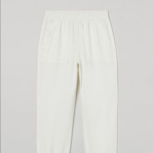 White Modal Twill Pants